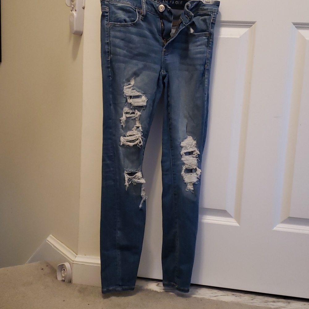 American Eagle Next Level Stretch Distressed Jeans